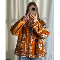 Sissel Edelbo - Maggie jakke - Velvet Brown - ONE SIZE