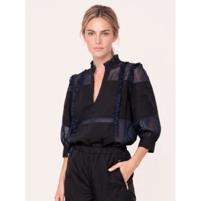 Gossia - Marsh bluse- Black Navy