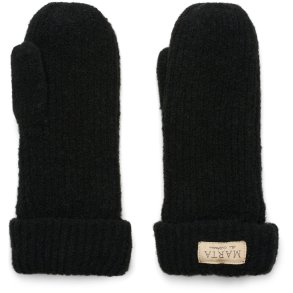 Marta - Strik Mitten Handsker - Black