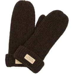Marta - Strik Mitten Handsker - Brown