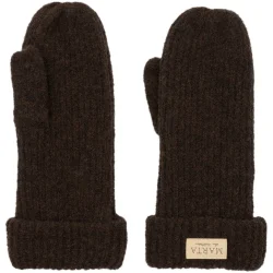 Marta - Strik Mitten Handsker - Brown