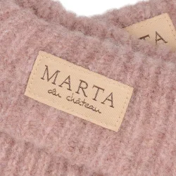 Marta - Strik Mitten Handsker - Rose