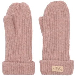 Marta - Strik Mitten Handsker - Rose