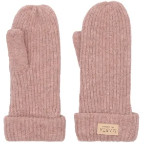 Marta - Strik Mitten Handsker - Rose