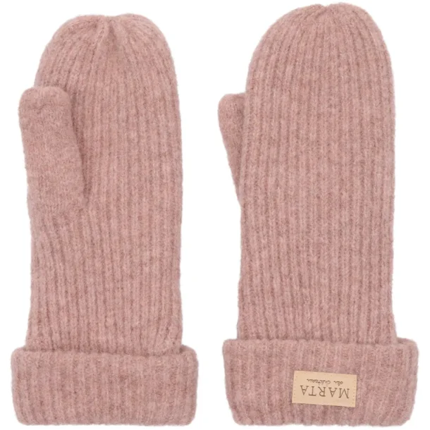 Marta - Strik Mitten Handsker - Rose