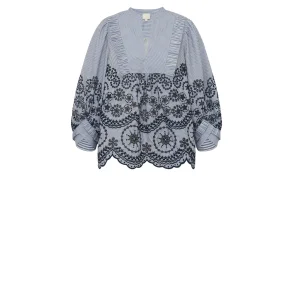Gossia - Mee Cao Blouse - Blue Stripes 