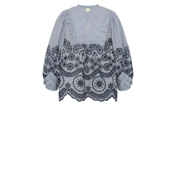 Gossia - Mee Cao Blouse - Blue Stripes 