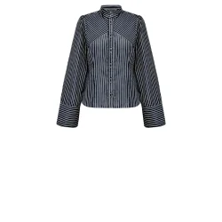 Gossia - Micalla Skjorte - Black/White Stripes 