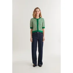 Basic Apparel - Minie Cardigan - Abundant green/ Whisper White