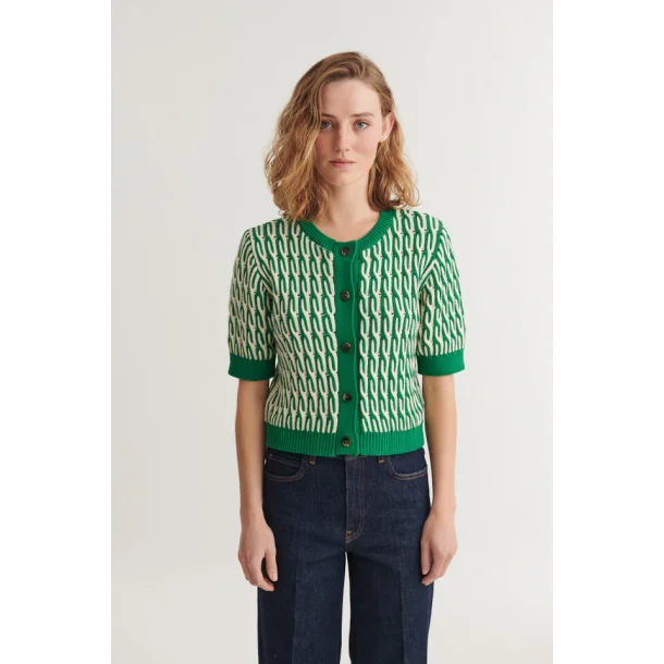 Basic Apparel - Minie Cardigan - Abundant green/ Whisper White