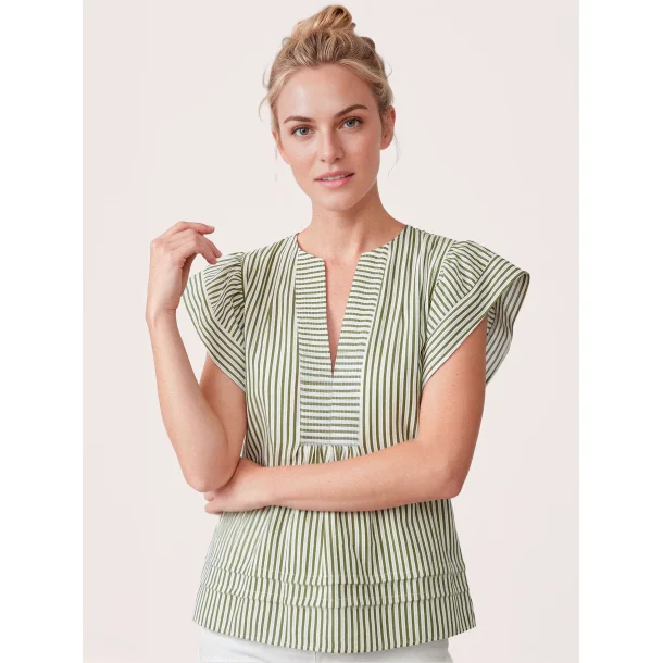 Gossia - Minka Bluse - Creme Navy Stripes