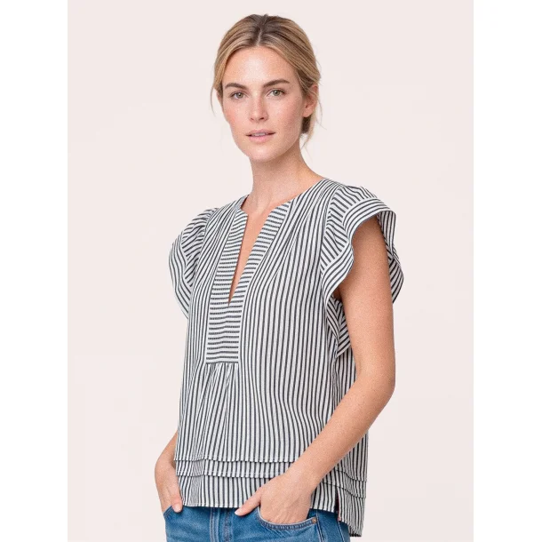 Gossia - Minka Jo Bluse - Creme Army Stripes 