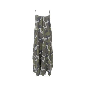Black Colour - Minna Strap Dress - Camouflage