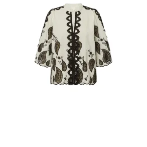 Gossia - Miraa bluse - Creme - Brown