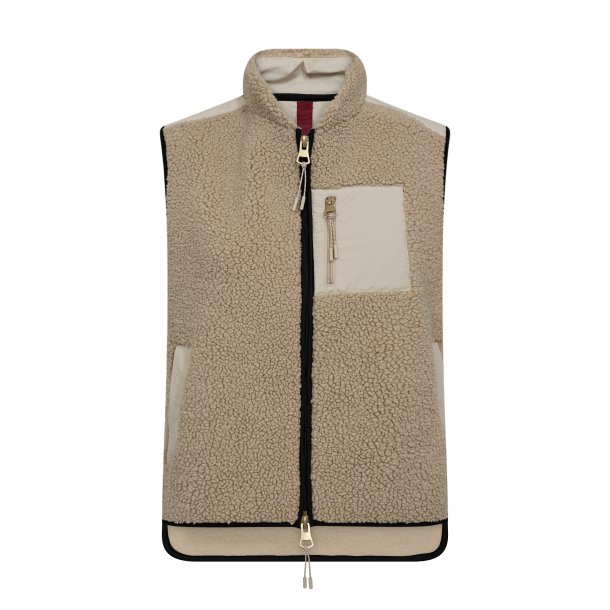 Mos Mosh - Rowe Eli Teddy vest - Feather Gray