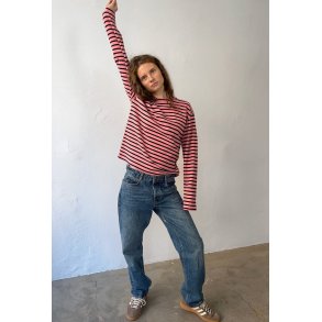 Boii - Nete Ls Tee - Pink/black Stripe