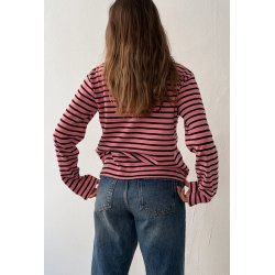 Boii - Nete Ls Tee - Pink/black Stripe