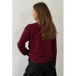 Boii - Nete Ls Tee - Navy/red Stripe