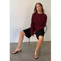 Boii - Nete Ls Tee - Navy/red Stripe