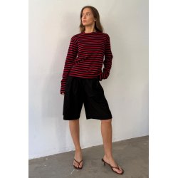 Boii - Nete Ls Tee - Navy/red Stripe