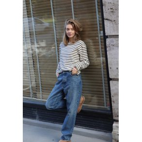 Boii - Nete Ls Tee - Off Dusty Blue/Navy