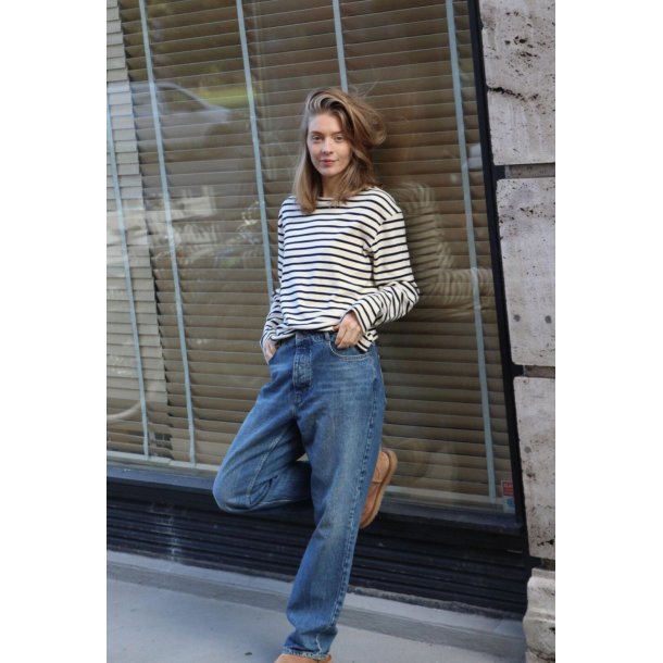 Boii - Nete Ls Tee - Off Dusty Blue/Navy