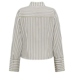 Gossia - Nico Skjorte - Off White/Brown Stripes