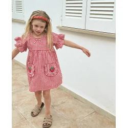 Sissel Edelbo - Ohio Mini kjole - Red Checks
