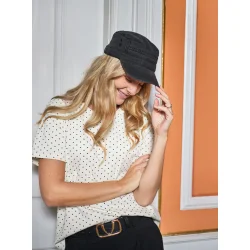 Black Colour - Glenna Cap - Asphalt- Onesize