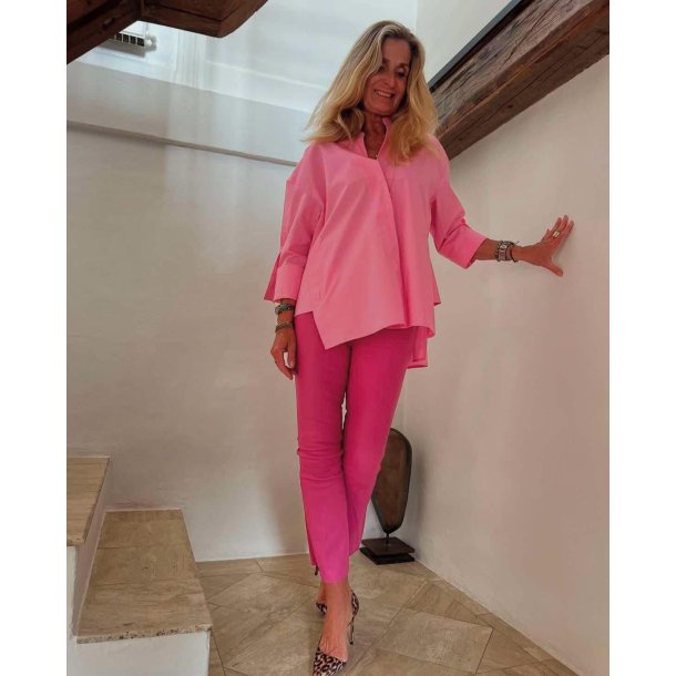 Wauw - Luna Plain Bluse - Bubblegum