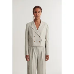 Basic Apparel - Radi Kort Jakke - Chincilla