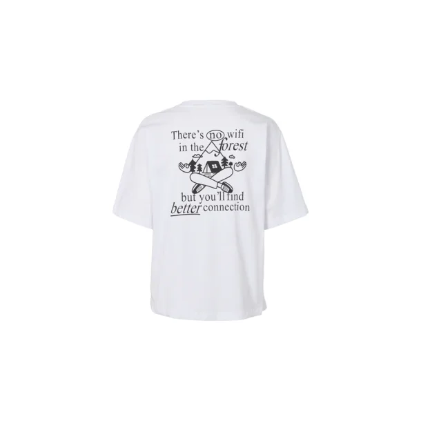 Basic Apparel - Raja Forrest T-shirt - Bright White/Black