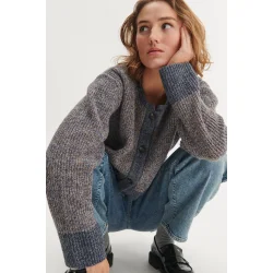 Basic Apparel - Randi Cardigan - Portabella/Poppy Seed