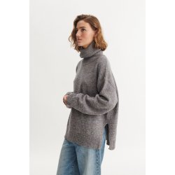 Basic Apparel - Randi T-Neck - Portabella/Poppy Seed