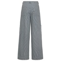 Gossia - Rosann bukser - Off-white Blue striped