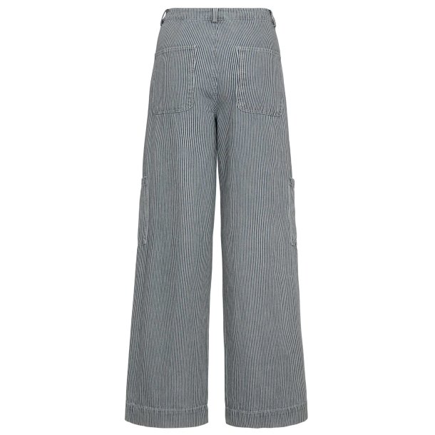 Gossia - Rosann bukser - Off-white Blue striped