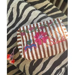 Sissel Edelbo - Rosea Cosemetic Bag - Brown Stripes - Onesize