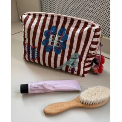 Sissel Edelbo - Rosea Cosemetic Bag - Brown Stripes - Onesize