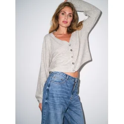 Gossia - Rosie Cardigan - Light Grey Melange