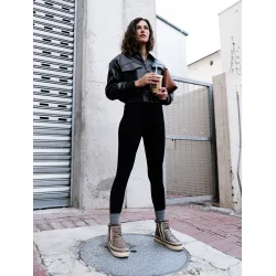 Laidback London -  Setsu Crochet Crepe - Anklelstvler - Natural