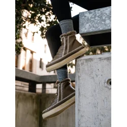 Laidback London -  Setsu Crochet Crepe - Anklelstvler - Natural