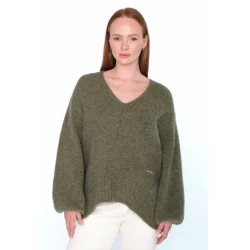 Hst - Sofie V-Neck Sweater - Winter Moss
