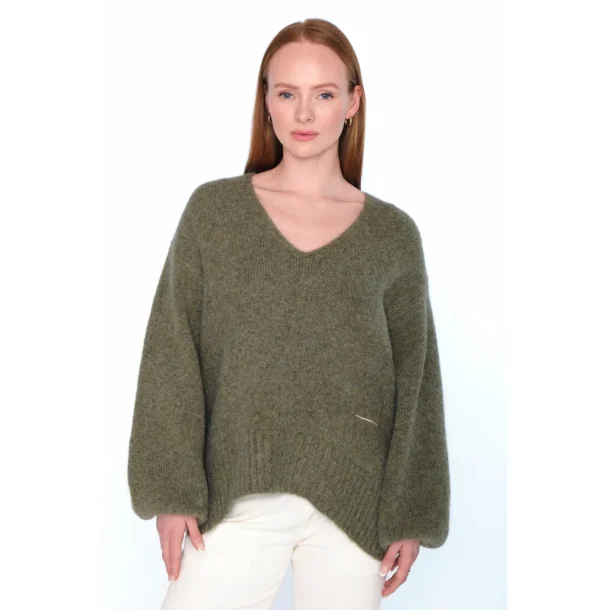 Hst - Sofie V-Neck Sweater - Winter Moss