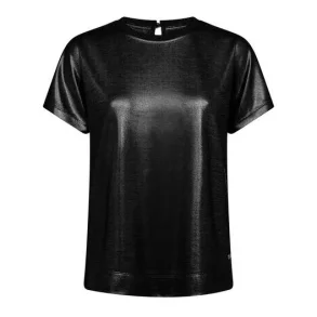 Mos Mosh - Nivola O-neck Metallic Tee - Black