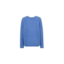 Mos Mosh - Thora V-Neck strik - Ultramarine
