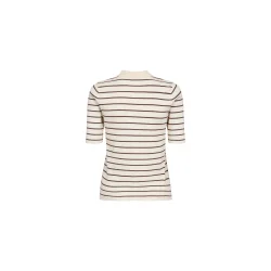 Mos Mosh - Caliz Stripe SS tee - Coffee Quartz
