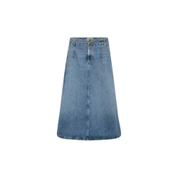 Mos Mosh - Leala Denim Nederdel - Mid Blue