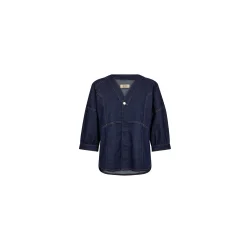 Mos Mosh - Bari Crispy Skjorte - Dark Blue