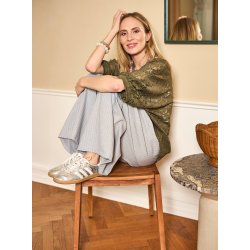 Black Colour - Milano Wideleg Bukser - Grey Stripe