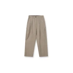 Heyanno - Gentle Herringbone Bukser - Iced Coffee